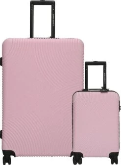 Enrico Benetti Louisville Kofferset Tweedelig - 39040-02 - Roze -Koffer Winkel 880x1200 2