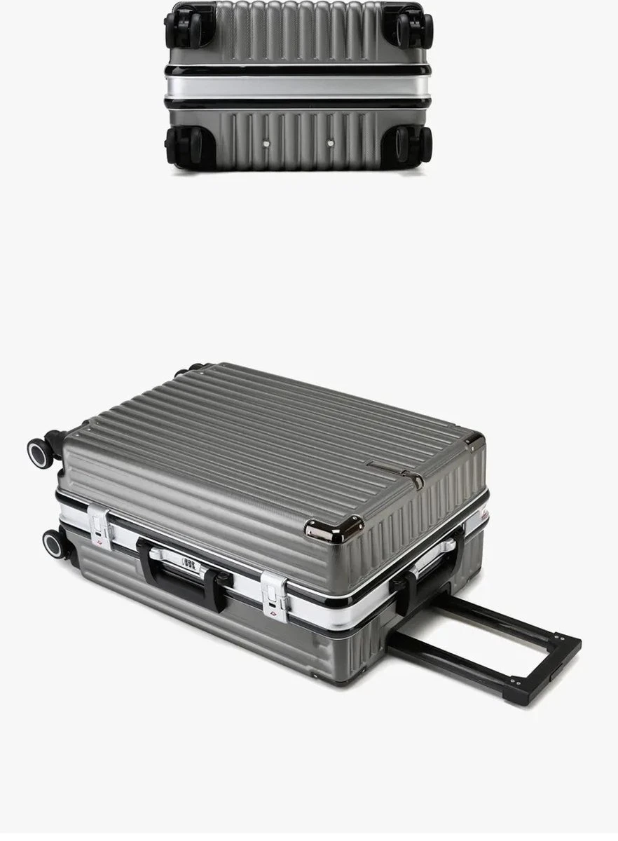 Design Handbagage Reiskoffer 20'', 50.8 Cm Cabinbag, Spinner , Aluminium Magnesium Alloy Frame Koffer, (LIGHT GRIJS) 4 Design Handbagage Reiskoffer 20'', 50.8 Cm Cabinbag, Spinner , Aluminium Magnesium Alloy Frame Koffer, (LIGHT GRIJS) - Afbeelding 2