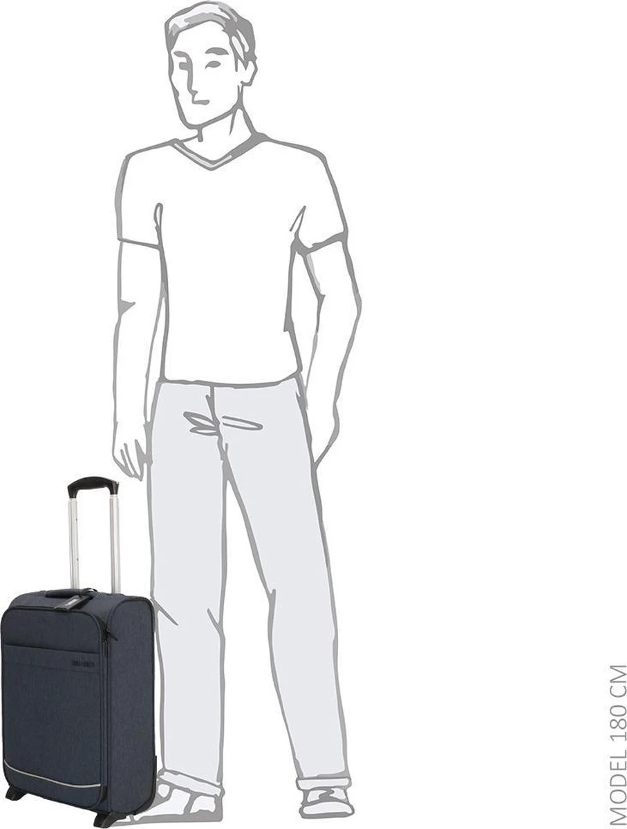 Enrico Benetti Dallas 39042 Handbagage Koffer Softcase - Grijs 11 Enrico Benetti Dallas 39042 Handbagage Koffer Softcase - Grijs - Afbeelding 9