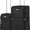 TravelZ Softspinner TSA Kofferset - 2-delig Handbagage + Grote Koffer 77cm - Dubbele Wielen - Zwart -Koffer Winkel 923x1200 2