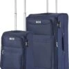 TravelZ Softspinner TSA Kofferset - 2-delig Handbagage + Grote Koffer 77cm - Dubbele Wielen - Blauw -Koffer Winkel 928x1200 4