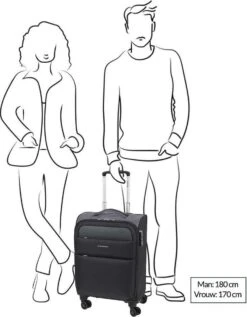 Gabol Handbagage Koffer Cloud Zwart/grijs 114022 -Koffer Winkel 935x1200