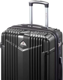 Tesla PC - Reiskoffer - 65 Cm - 4 Wielen - Zwart -Koffer Winkel 946x1200 12