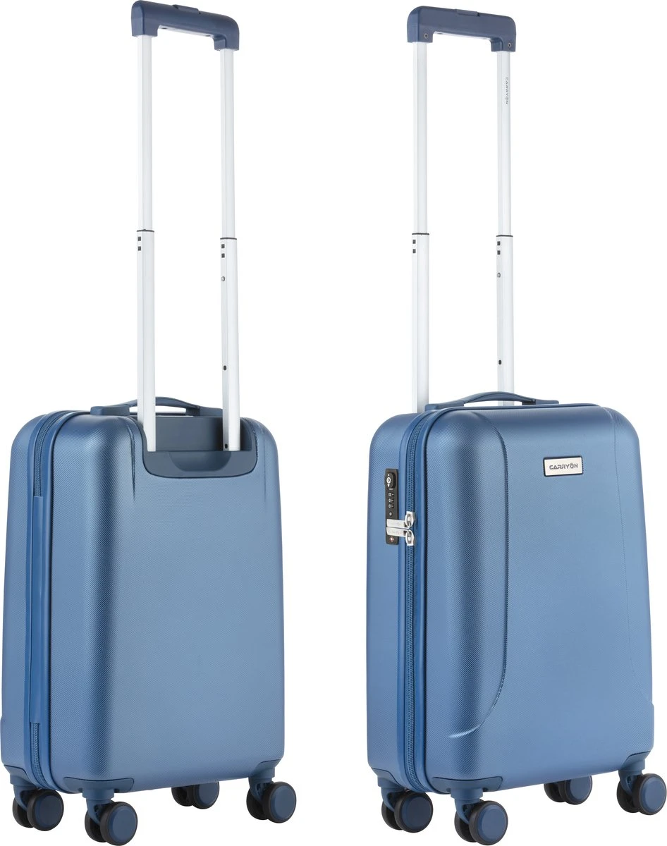 CarryOn Skyhopper Handbagage Koffer 55cm – TSA-slot – Okoban Registratie – Blauw 4 CarryOn Skyhopper Handbagage Koffer 55cm – TSA-slot – Okoban Registratie – Blauw - Afbeelding 2
