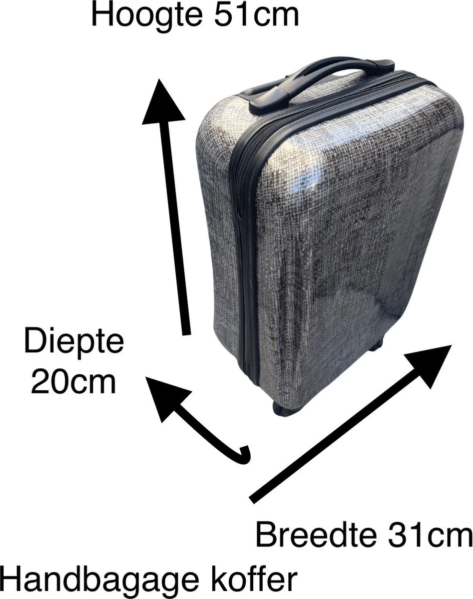 Leonardo Handbagage Koffer - 51x31x20 - Alle Vliegmaatschappijen - Hardcase - Cijferslot - Reiskoffer - Lichtgewicht Koffer - Grey 6 Leonardo Handbagage Koffer - 51x31x20 - Alle Vliegmaatschappijen - Hardcase - Cijferslot - Reiskoffer - Lichtgewicht Koffer - Grey - Afbeelding 4