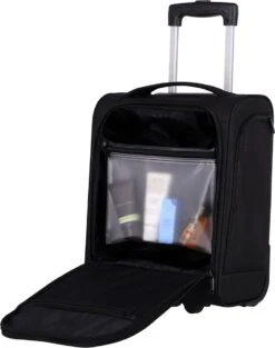 Travelite Handbagage Zachte Koffer / Trolley / Reiskoffer - Cabin - 43 Cm - Zwart -Koffer Winkel 947x1200 4