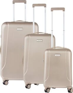 CarryOn Skyhopper Kofferset – TSA Trolleyset Met OKOBAN – Dubbele Wielen - Champagne -Koffer Winkel 949x1200 3