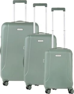 CarryOn Skyhopper Kofferset – TSA Trolleyset Met OKOBAN – Dubbele Wielen - Olijf -Koffer Winkel 951x1200 3
