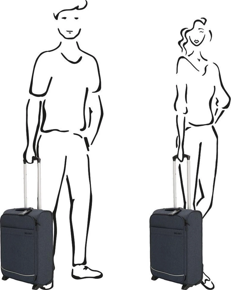 Enrico Benetti Dallas 39042 Handbagage Koffer Softcase - Grijs 4 Enrico Benetti Dallas 39042 Handbagage Koffer Softcase - Grijs - Afbeelding 2