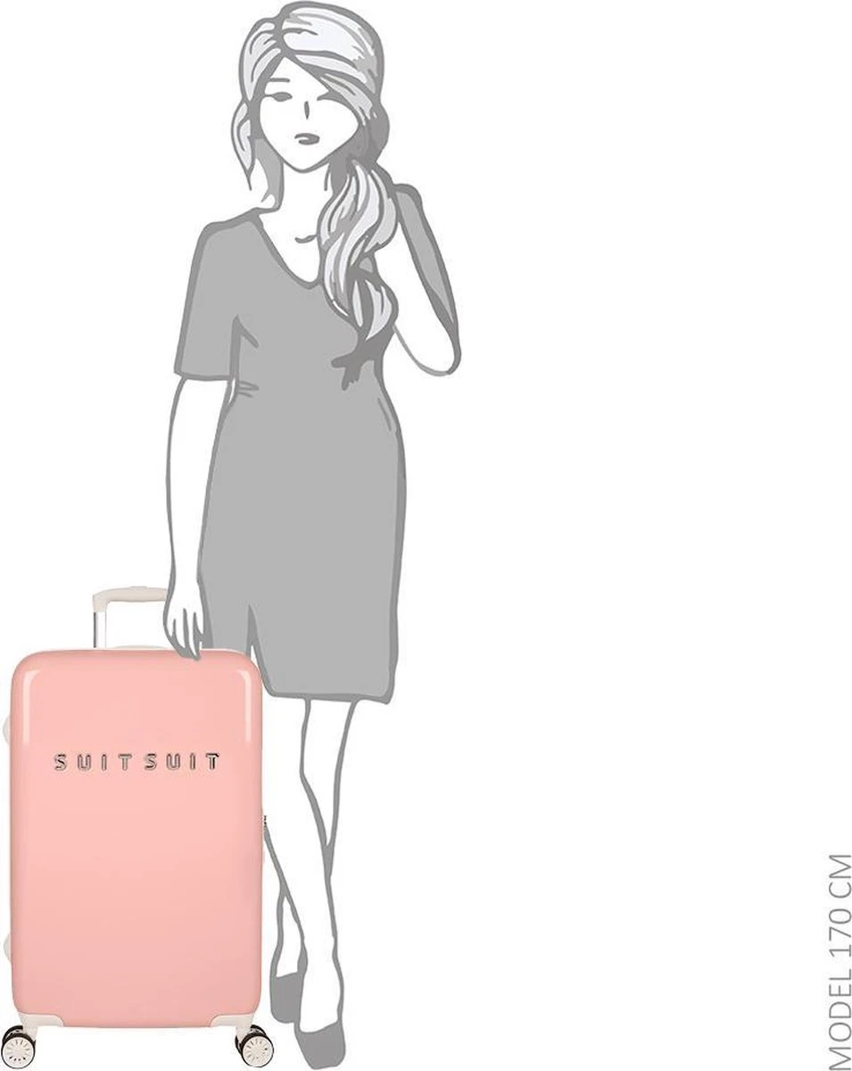 SUITSUIT - Fabulous Fifties - Papaya Peach - Reiskoffer (66 Cm) 21 SUITSUIT - Fabulous Fifties - Papaya Peach - Reiskoffer (66 Cm) - Afbeelding 19