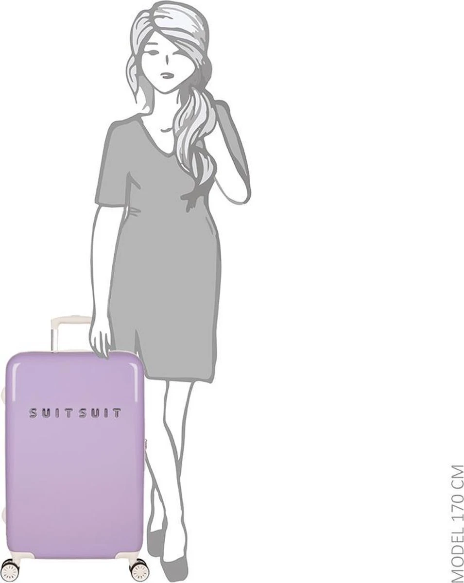 SUITSUIT - Fabulous Fifties - Royal Lavender - Reiskoffer (66 Cm) 18 SUITSUIT - Fabulous Fifties - Royal Lavender - Reiskoffer (66 Cm) - Afbeelding 16