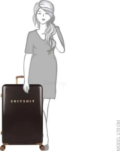 SUITSUIT - Fab Seventies Classic - Espresso Black - Reiskoffer (76 Cm) -Koffer Winkel 956x1200