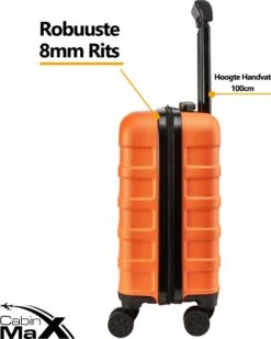 CabinMax Handbagage Koffer - Trolley 30L - Harde Reiskoffer - 45x36x20cm - Lichtgewicht - Groot Capaciteit - Oranje 15 CabinMax Handbagage Koffer - Trolley 30L - Harde Reiskoffer - 45x36x20cm - Lichtgewicht - Groot Capaciteit - Oranje -Koffer Winkel 959x1200