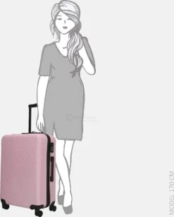 Enrico Benetti Koffer / Trolley / Reiskoffer - 65 X 41 X 25 Cm - 68 Liter - ABS - Maat M - Louisville - Roze -Koffer Winkel 965x1200