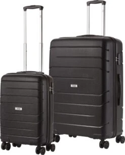 TravelZ Big Bars Kofferset - Trolleyset TSA 2-delig - Handbagage En Groot - Zwart -Koffer Winkel 967x1200 5