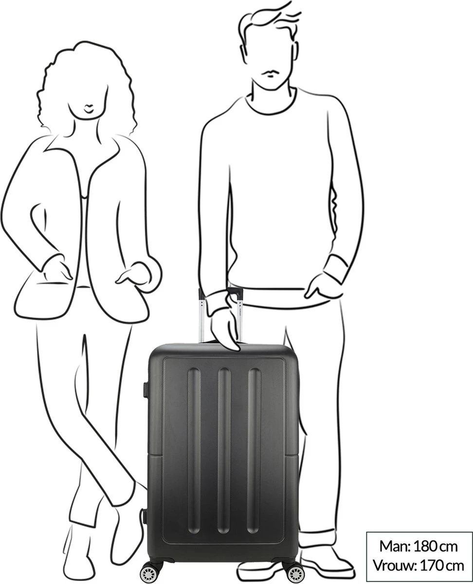 Decent Neon-Fix 2.0 Grote Koffer 76 Cm - 96 Liter - Mint Groen 8 Decent Neon-Fix 2.0 Grote Koffer 76 Cm - 96 Liter - Mint Groen - Afbeelding 6