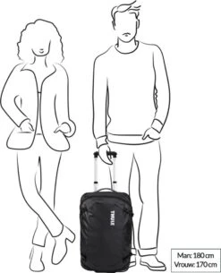 Thule Chasm Handbagagekoffer 55cm/22" - Zwart -Koffer Winkel 973x1200 10