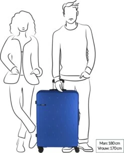 Gabol Harde Koffer / Trolley / Reiskoffer - Open - 77 Cm (XL) - Blauw -Koffer Winkel 973x1200 13