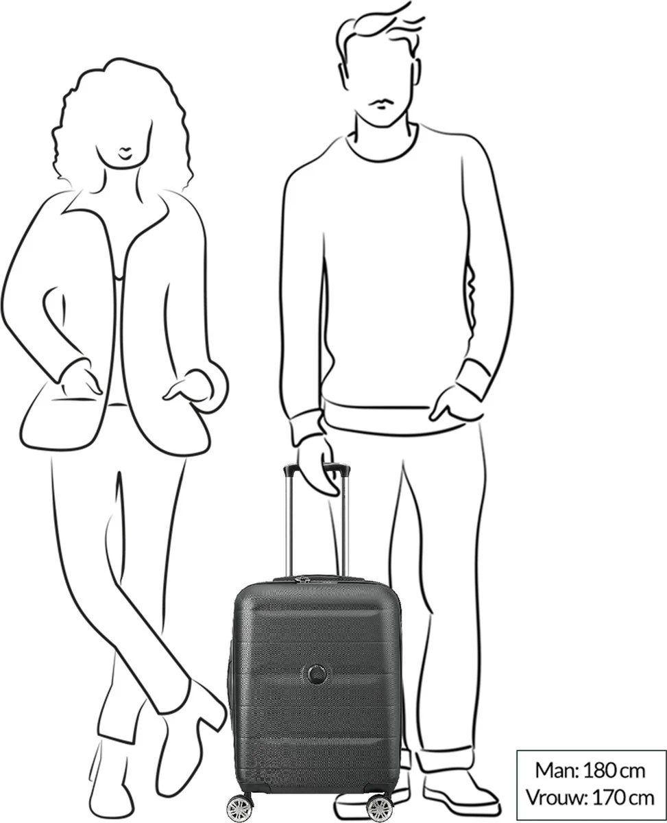 Delsey Comete Plus Slim Cabin Trolley Case - 55 Cm - Black 4 Delsey Comete Plus Slim Cabin Trolley Case - 55 Cm - Black - Afbeelding 2
