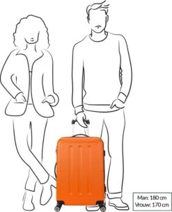 Decent Neon-Fix 2.0 Medium Koffer 66 Cm - 65 Liter - Oranje -Koffer Winkel 973x1200 21