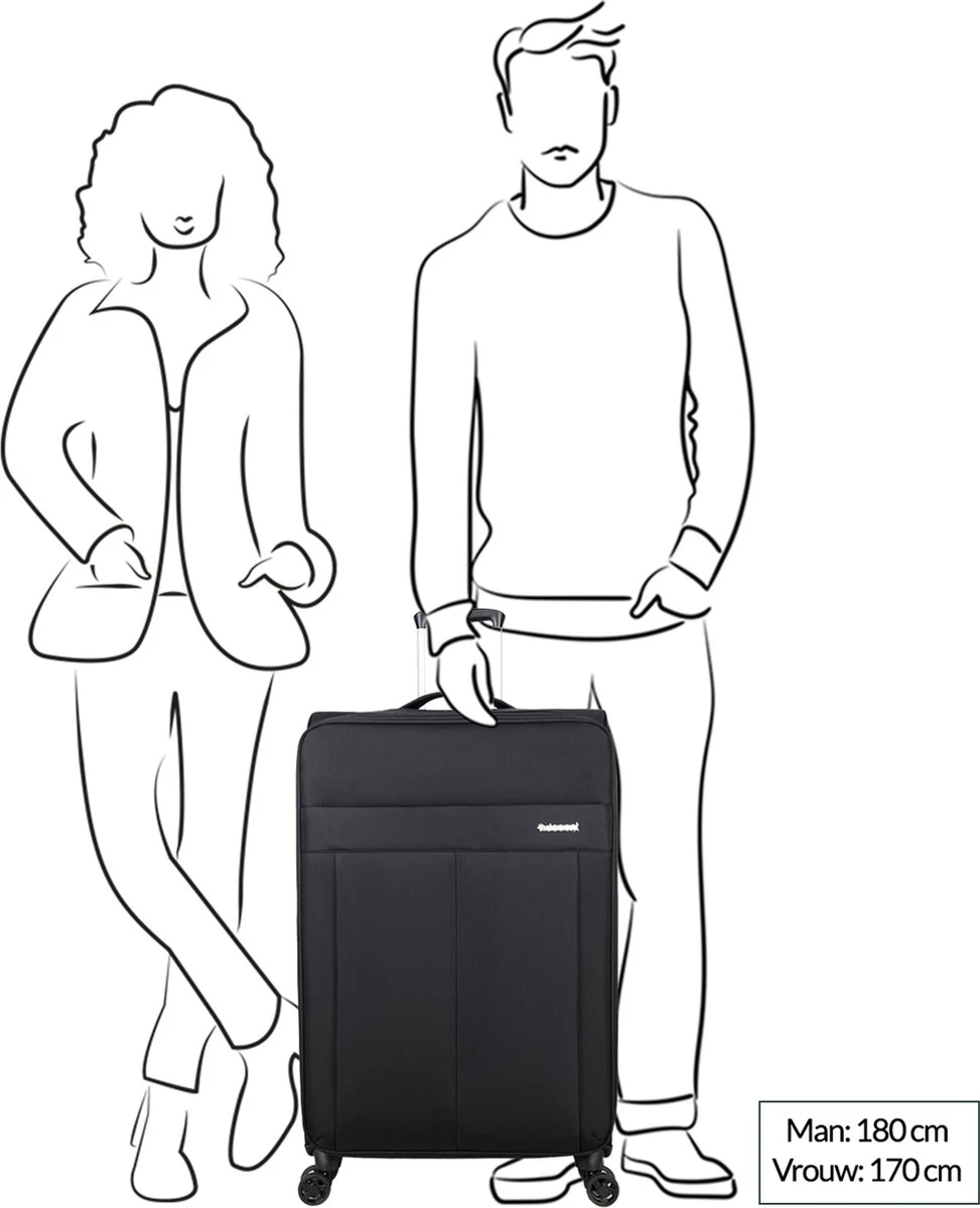 Decent D-Upright Large Koffer - 76 Cm Expandable - TSA Slot - Grijs 4 Decent D-Upright Large Koffer - 76 Cm Expandable - TSA Slot - Grijs - Afbeelding 2