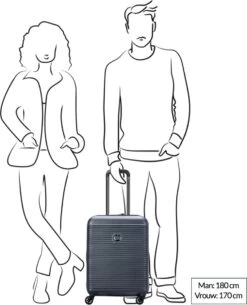 Delsey Handbagage Harde Koffer / Trolley / Reiskoffer - Freestyle - 55 Cm - Grijs -Koffer Winkel 973x1200 9