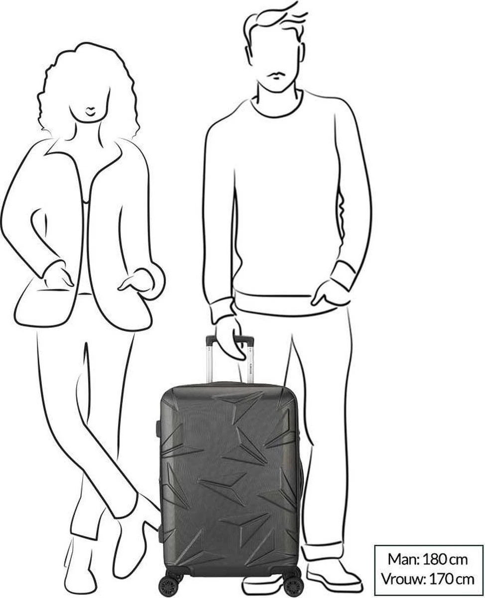 Decent Harde Koffer Q-LuxxHoogte > 67 Cm - Grijs 17 Decent Harde Koffer Q-LuxxHoogte > 67 Cm - Grijs - Afbeelding 15