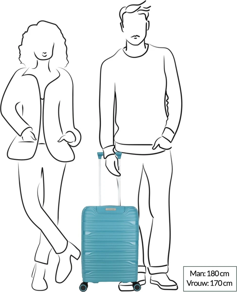 Decent EXPLORER PP Handbagage Trolley 55 Cm - 38 Liter - Pink 15 Decent EXPLORER PP Handbagage Trolley 55 Cm - 38 Liter - Pink - Afbeelding 13