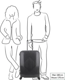 Decent Koffer / Trolley / Reiskoffer - 68 X 47.5 X 28 Cm - 80 Liter - Axiss-Fix - Zwart -Koffer Winkel 976x1200 2