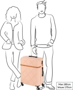 Princess Traveller Whistler - Reiskoffer - Roze - Medium - 66cm -Koffer Winkel 976x1200 6