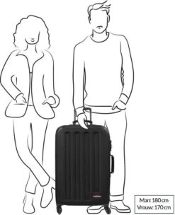 Eastpak TRANZSHELL M Reiskoffer (67 X 42 X 4 Cm) - Black -Koffer Winkel 976x1200 9