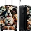 NoBoringSuitcases.com® Koffer - Hond - Dieren - Design - Bruin - Trolley Op Wieltjes - Handbagagekoffer - Past Binnen 55x40x20 Cm En 55x35x25 Cm - Reiskoffers - Fotokoffer -Koffer Winkel 978x1200 12