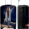 NoBoringSuitcases.com® Koffer - Ruimte - Spaceshuttle - Raket - Jongens - Past Binnen 55x40x20 Cm En 55x35x25 Cm - Handbagage - Trolley - Fotokoffer - Cabin Size - Print