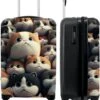 NoBoringSuitcases.com® Koffer - Handbagagekoffer - Kat - Dieren - Poes - Patronen - Trolley Op Wieltjes - Past Binnen 55x40x20 Cm En 55x35x25 Cm - Reiskoffers -Koffer Winkel 978x1200 6