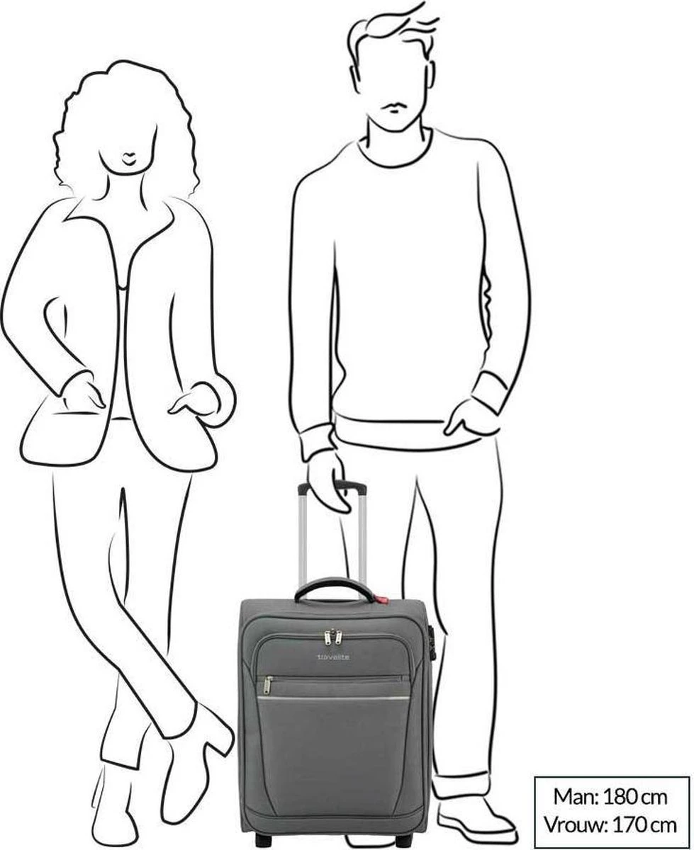 Travelite Cabin 2 Wheel Trolley Turquoise 4 Travelite Cabin 2 Wheel Trolley Turquoise - Afbeelding 2