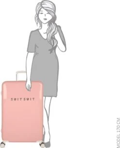 SUITSUIT - Fabulous Fifties - Papaya Peach - Reiskoffer (76 Cm) 35 SUITSUIT - Fabulous Fifties - Papaya Peach - Reiskoffer (76 Cm) -Koffer Winkel 979x1200 2