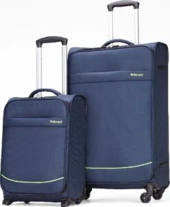 Decent Handbagage Koffer / Trolley / Reiskoffer - 50 Cm - 35 Liter - Polyester - Super-Light - Blauw -Koffer Winkel 984x1200