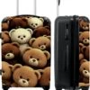NoBoringSuitcases.com® Koffer Groot - Teddybeer - Knuffel - Bruin - Beer - Trolley Koffer Met TSA-slot - Met Wielen - 90 Liter - Reiskoffer - 66 Cm -Koffer Winkel 985x1200 12