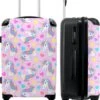 NoBoringSuitcases.com® Koffer Groot - Eenhoorn - Meisje - Patroon - Hartje - Trolley Koffer Met TSA-slot - Met Wielen - 90 Liter - Reiskoffer - 66 Cm -Koffer Winkel 985x1200 9