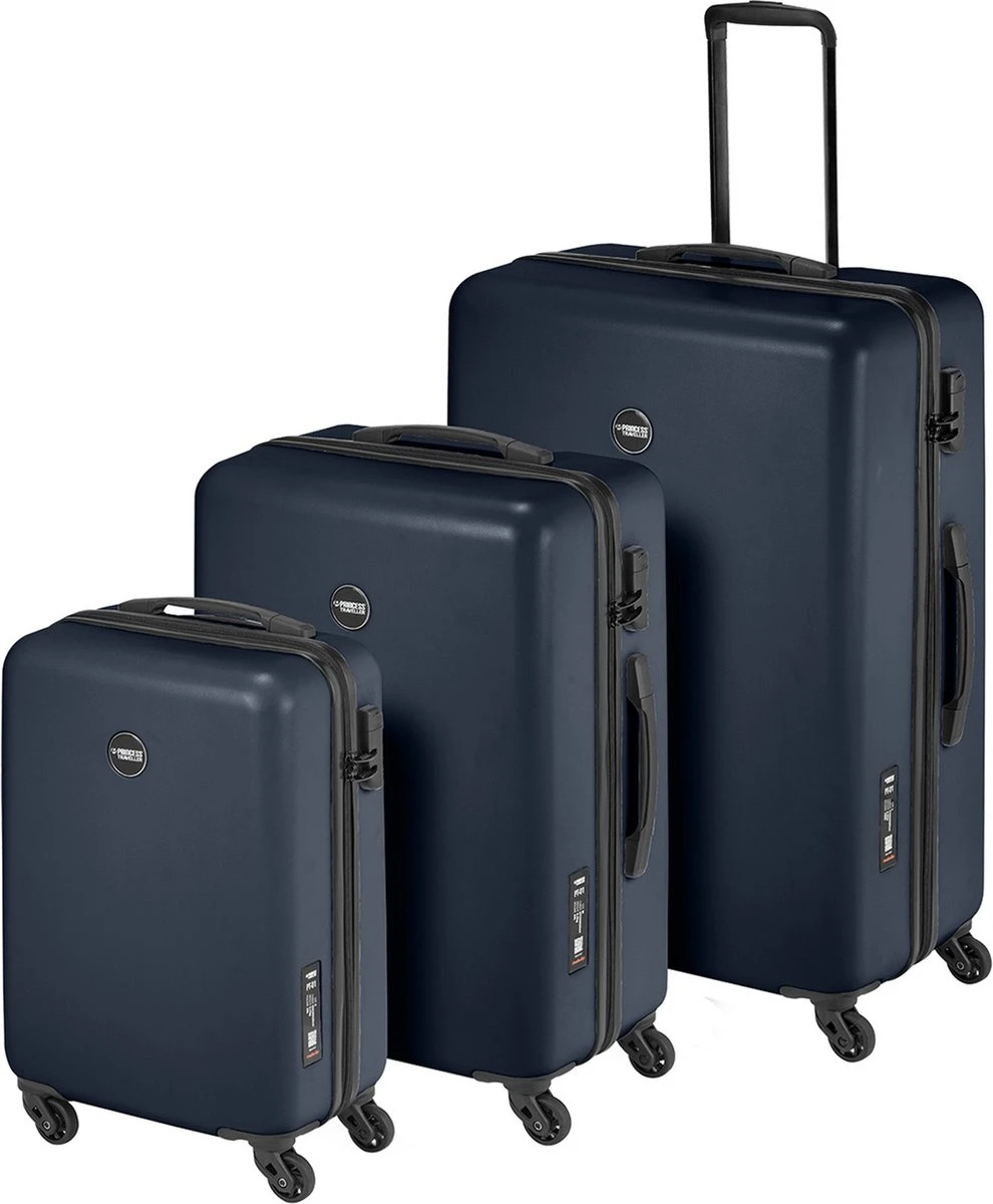 Princess Traveller PT01 - Reiskoffer - Platinum Navy - M - 67cm 10 Princess Traveller PT01 - Reiskoffer - Platinum Navy - M - 67cm - Afbeelding 8