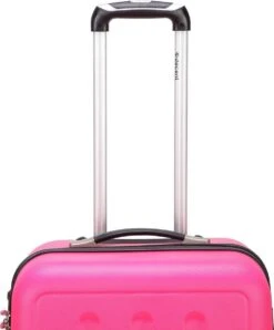 Decent Handbagage Koffer / Trolley / Reiskoffer - 50 Cm - 32 Liter - ABS - Neon-Fix - Roze -Koffer Winkel 994x1200